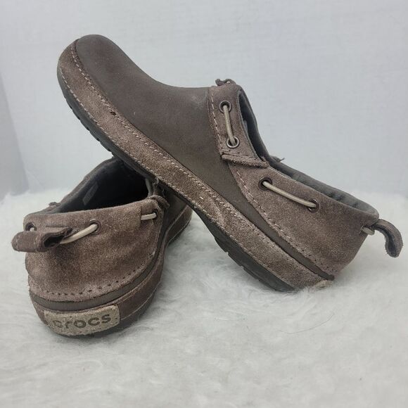Crocs Surrey Suede Slip On Clog Shoes Size 8 - Picture 5 of 10
